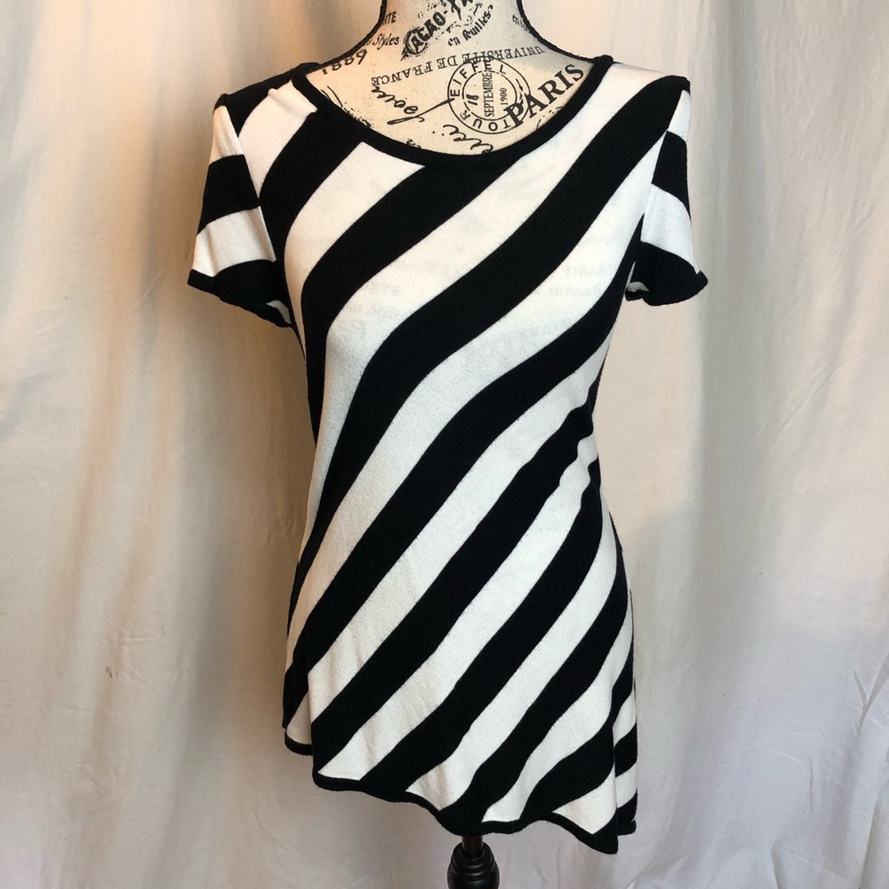 INC International Concepts Asymmetrical Stripe Top